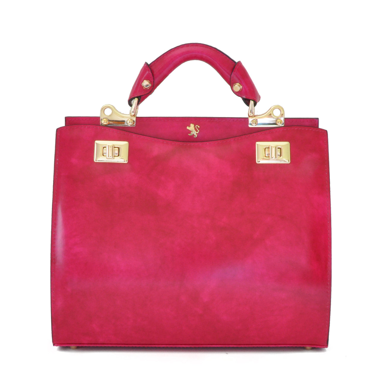 Pratesi Anna Maria Luisa de' Medici ミディアム レディ バッグ (イタリア製本革) - Brunelleschi Leather Fucsia