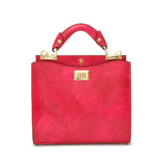 Pratesi Anna Maria Luisa de' Medici 本革ミディアム レディ バッグ - Brunelleschi Fucshia