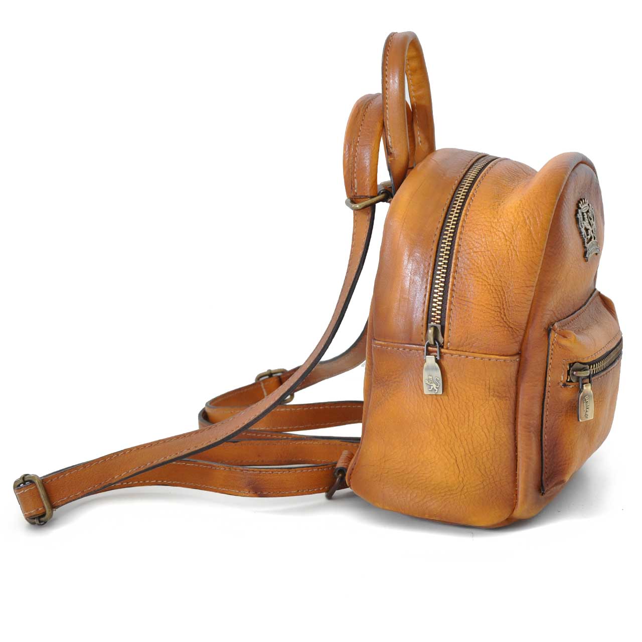 Pratesi Montegiovi 本革イタリアンレザー バックパック - Montegiovi Backpack B186 ブラック