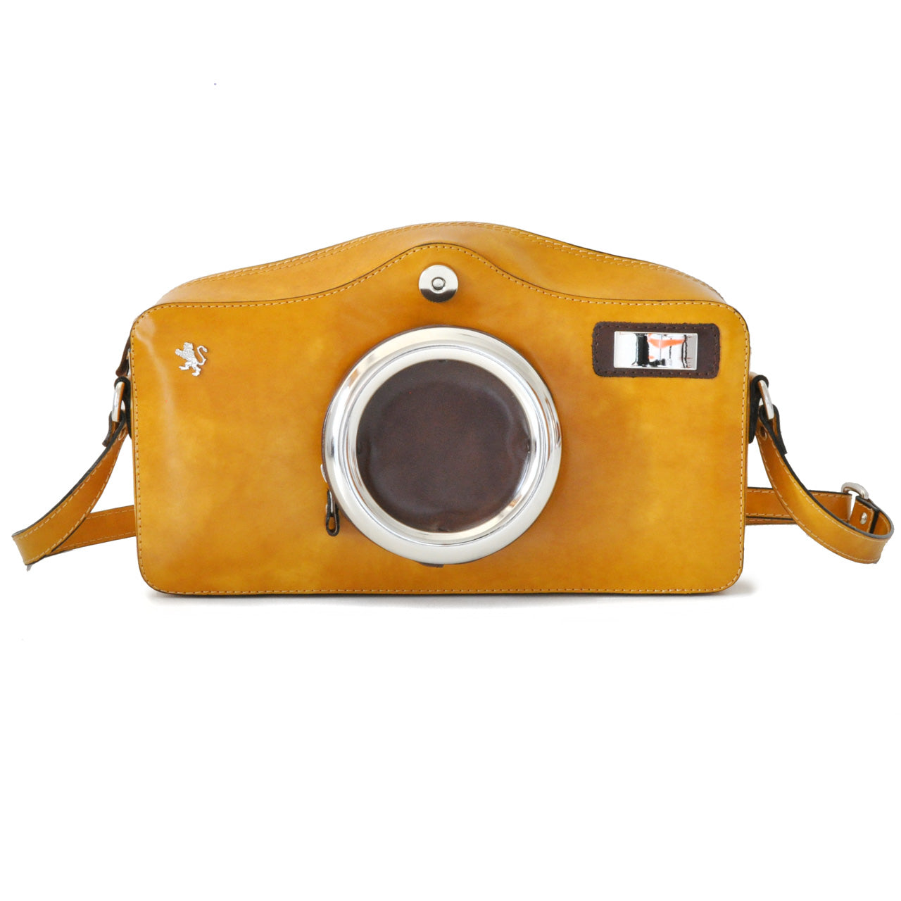 Pratesi Photocamera Brunelleschi ショルダーバッグ (イタリア製本革) - Brunelleschi Leather Mustard