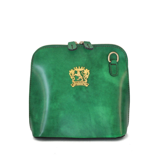 Pratesi Volterra Brunelleschi イタリアンレザーの女性用クラッチバッグ - Brunelleschi Leather Emerald