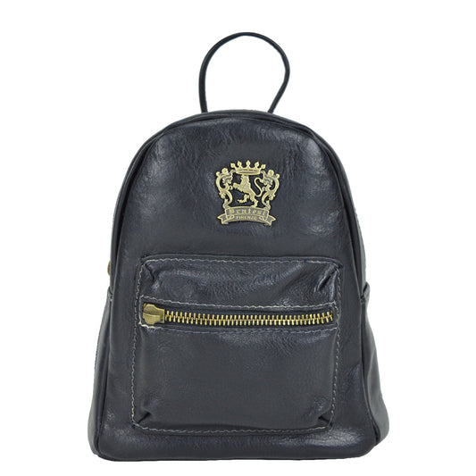 Pratesi Montegiovi 本革イタリアンレザー バックパック - Montegiovi Backpack B186 ブラック