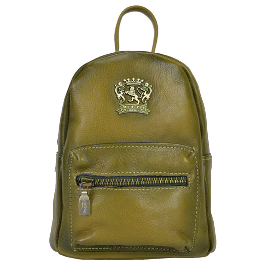 Pratesi Montegiovi 本革イタリアンレザー バックパック - Montegiovi Backpack B186 ダークグリーン