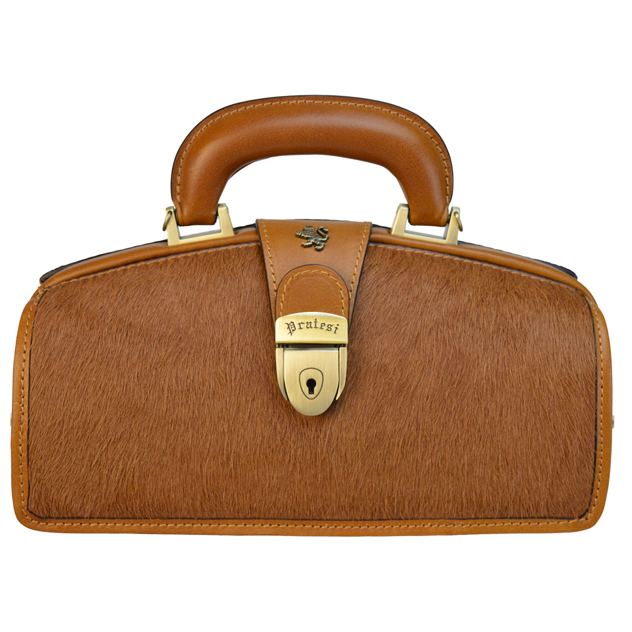 Pratesi Lady Brunelleschi Cavallino 本革ハンドバッグ - Cavallino Cognac