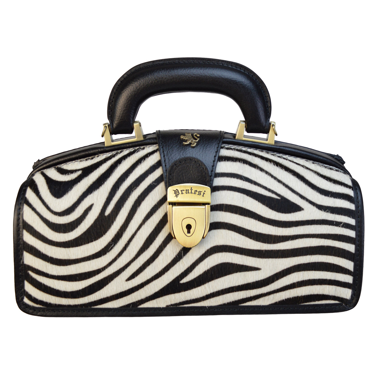 Pratesi Lady Brunelleschi Cavallino 本革ハンドバッグ - Cavallino Zebra