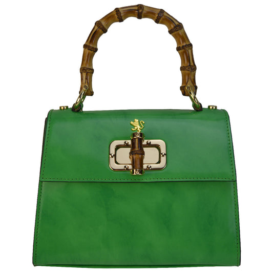 Pratesi Castalia イタリアン レザー レディ バッグ - Brunelleschi Leather Emerald