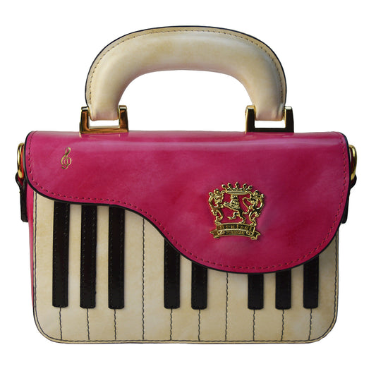 Pratesi Pianola R534 イタリアンレザー本革クロスボディバッグ - Brunelleschi Leather Fuxia