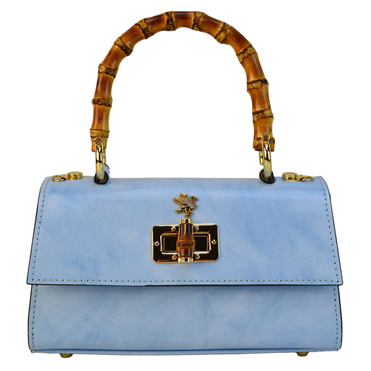 Pratesi Castalia イタリアン レザー レディ バッグ - Brunelleschi Leather Sky Blue