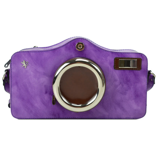 Pratesi Photocamera Brunelleschi ショルダーバッグ (イタリア製本革) - Brunelleschi Leather Violet